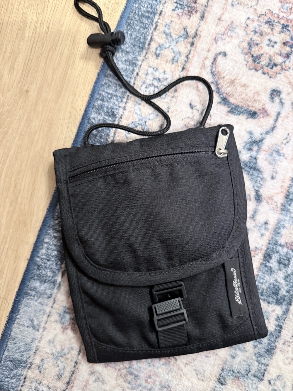 Black Travel Neck Pouch Bag - Eddie Bauer